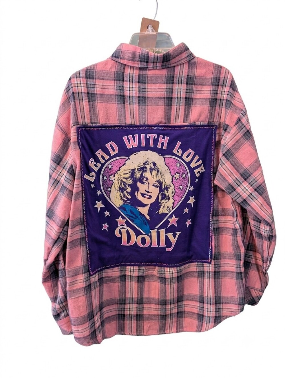 DOLLY Lead with Love Upcycled NEW Flannel